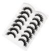 Poolunch False Eyelashes Fluffy Cat Eye Look 8D Crossed Wispy Natural Faux Mink Lashes Fake Eyelashes 7 Pairs Pack