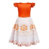 Sukyfecde Princess Dress up for Girls Cosplay Costume Dresses Toddler Kids Birthday Outfits Halloween Role Play Clothes 4t Orange
