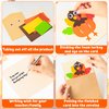 CY2SIDE 24PCS Thanksgiving Thankful Cards Foam Craft Kit for Kids DIY Turkey Greeting Cards with Envelopes Thanksgiving Gift Cards for Mother Father Teacher Fall Paper Craft Kit School Art Activity