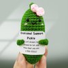 SIMXEHAY Emotional Encouraging Support Pickle,Funny Encouraging Pickle with Emotional Encouraging Card,Cute Knitted Crochet Dolls Soft Plush for Friend Gifts (Pickle)