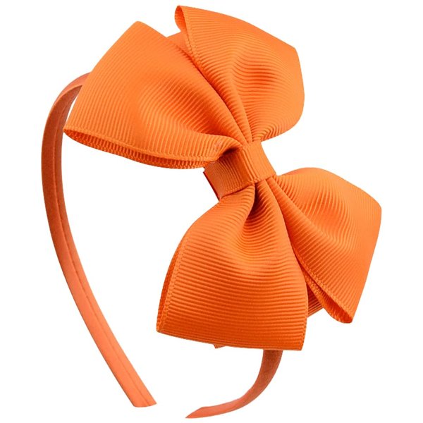 Kistreao Bow Headband Big Hair Bows Hair Band Orange Headbands Cute Hair Accessories for Women Girls Festival Holiday Party Supplies