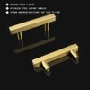 goldenwarm 5Pack Brushed Brass Drawer Pulls Gold Cabinet Pulls 3in Handles for Kitchen Cabinets - LS1212GD76 Kitchen Hardware Square Bar Pulls Cupboard Door Handles 5in Overall Length