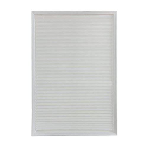 JstDoit Temporary Blinds, Vertical Pleated Blinds No Drilling Self Adhesive Blinds Easy to Install Fits Blinds Window Roller for Bathroom Kitchen Living Room Office Window (White, 60 * 150cm)
