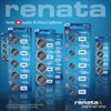Renata CR2032 Batteries - 3V Lithium Coin Cell 2032 Battery (10 Count)