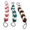 3 Pack Long Stretch Back Sponge with Rope Handles Back Scrubber Bath Shower Mesh Sponge Exfoliating Body Scrub Stretch Braided Loofah for Men and Women