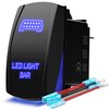 MICTUNING MIC-LSB1 Laser LED Light Bar Rocker Switch ON-Off LED Light 20A 12V, 5pin, Blue