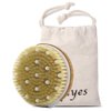 Ithyes Body Brush Dry Brushing Bath Brush Gentle Skin Exfoliate Massage Scrub 100% Nature Boar Bristles Bamboo Wood Improve Blood Circulation Wet & Dry Smooth Fresh Treatment,with Canvas Bag