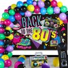 80s 90s Party Decorations 80's 90's Party Bundle Includes Inflatable Radio Boombox and Mobile Phone, 6 x 3.6 Ft Back to The 80's or 90's Backdrop and 55 Pieces Balloons, 80s 90s Party Supplies (80s)
