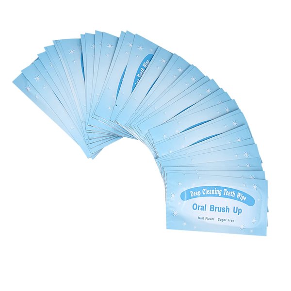 Mint-flavored oral finger wipes teeth whitening wipes oral cleaning wipe (50 Pcs)