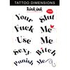 Kink Ink - 5 Sexy Kinky Chest Breast Temporary Tattoos for Women, Waterproof Fake Tattoo Stickers