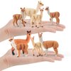 Alpaca Model Figures Playsets 11 PCS Realistic Alpacos Family Animal Action Figure Toys Party Favors Supplies Cake Toppers Decoration Collection Bath Toys for Kid Boys Girls