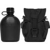 Army Universe Black Genuine GI 1 Quart Plastic Canteen & Black MOLLE II Canteen Cover & Utility Pouch