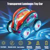 ZRW Speedlite Toy Car,Transparent Luminous Toy Car,Speedlite Dynamic Gear-Powered Car,Bump and Go Toy Cars with Colorful Moving Gears,Suitable for Children Aged 1-3 Years (with Accessories)
