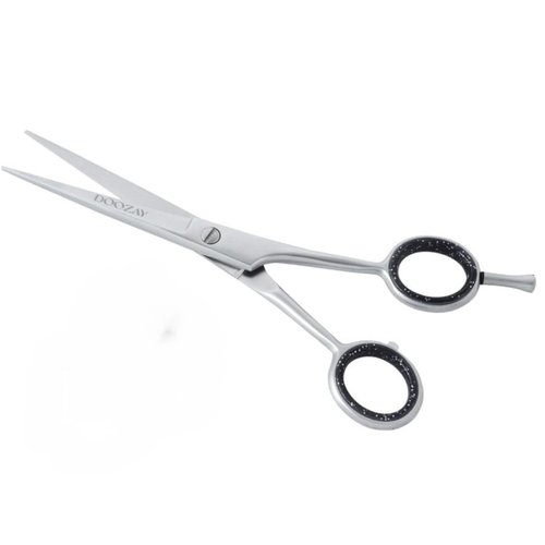 Doozay Professional Barber Hair Cutting Scissors 6” Extremely Sharp Blades, Razor Edge Cutting Blades, Stainless steel Scissor Hair Cutting Scissors, Anti Slip Hair Shears for Men and Women (Silver)