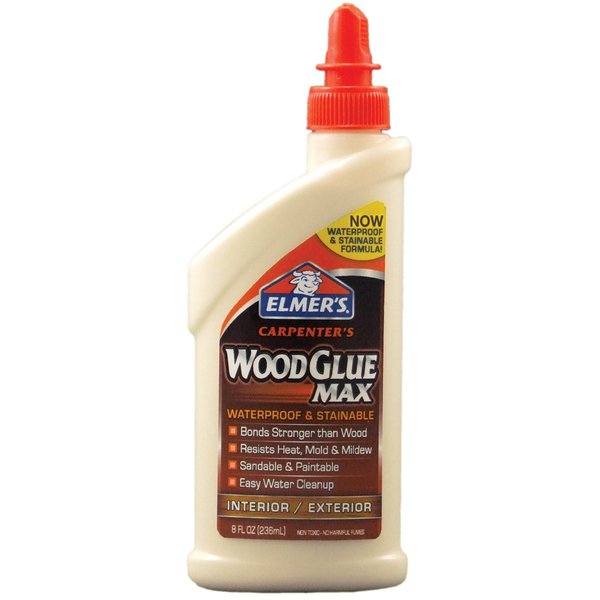 Elmer's Products Elmer's E7300 Carpenter's Wood Glue Max, 8 Ounces, 8 oz, Tan, 8 Fl Oz