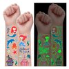 Partywind 315 Styles Luminous Mermaid Party Decorations for Girls, 30 Sheets Glow Mermaid Temporary Tattoos for Kids Party Supplies Favors, Under Sea Baby Shower Decor