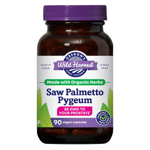 Oregon's Wild Harvest Organic Saw Palmetto Pygeum Herbal Supplement Capsules