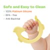 MOYUUM Swing Bird Teether (Yellow) | 100% Platinum Silicone | Baby Teether for babies 3-6 Months, 6-12 Months | Easy to Hold | Infant Teething Toys for Relief, Bracelet Type, Pack of 1