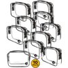 JAVOedge (10 PACK PVC Transparent Vinyl Zipper Cosmetic, Toiletry Bag (7.1" x 2.1" x 5") Vacation, Bathroom, Storage