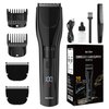 Sejoy Hair Clipper, Hair Clippers for Men Cordless Rechargeable Beard Trimmer LED Display Hair Clippers for Men Women Children Home Haircut with 2 Replacement Blades