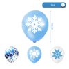 36Pcs Snowflake Latex Balloons, Winter Wonderland Balloons, Winter Snowflake Theme Party Decorations