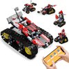 LeeQYAN STEM Projects for Kids,Remote & APP Controlled 5-in-1 RC Robot/Tracked Car/Tank for Boys Girls Age 6+