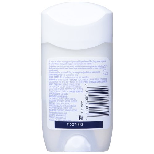 Ivory Gentle Aluminum Free Deodorant Hint Of Aloe, 2.4 oz, 1.8 Lb (Packaging may vary)