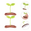 FRCOLOR 4PCS Bean Sprout Hair Clips Braided Hair Clips Woolen Knitting Hairpins Bean Sprouts Clips Funny Headwear for Women Girls Hair Accessories