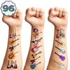 128 PCS Music Note Guitar Temporary Tattoos Sticker Music Birthday Party Decorations Supplies Favors Gifts Boys Girls Rock Guitars Musical Cute Fake Tattoo School Prizes Themed Decor Carnival