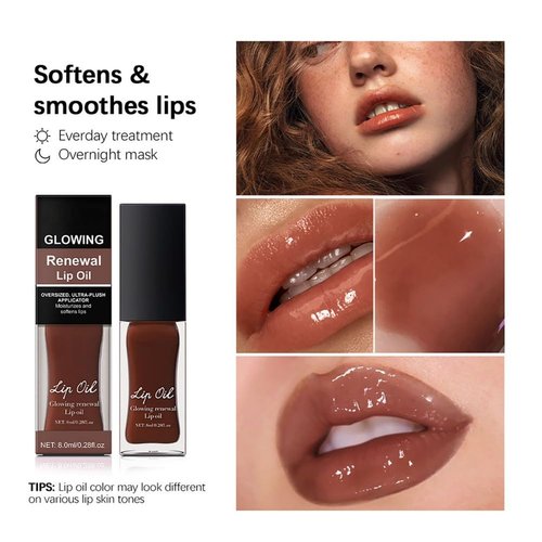 Ofanyia Hydrating Lip Oil, Nourishing Tinted Lip Oil, Plumping Lip Oil, Non-Sticky Long Lasting Lip Oil Lip Gloss, Transparent Lip Oil Tinted for Lip Care and Dry Lip (04# jam)