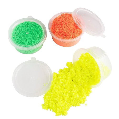Glow-in-the-Dark Fluffy Growing Sand Foam - Set of 12 - Toys and Party Favors