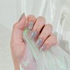 LIFOOST Full Cured Gel Nail Strips Glitter Gel Nail Polish Stickers 20 Extra-Long Gel Manicure Strips (glitter1)