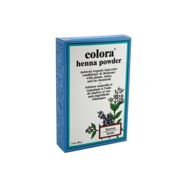 Colora Henna Powder Hair Color Brown 2 Ounce (59ml) (2 Pack)