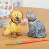 Melissa & Doug Created by Me! Pet Figurines Craft Kit (Resin Dog and Cat, 6 Paints, Paintbrush)