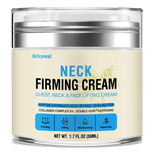 Kriloneal Neck Firming Cream Retinol & Collagen Neck Creams for Tightening and Firming Anti-Aging Anti-Wrinkle Moisturizer Tightening Lifting Sagging Skin with Hyaluronic Acid and Peptides