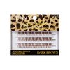 I-Envy Color Couture Leopard - The Brown Edition, 30 Faux Mink Lash Clusters, Thin Band, Customizable, Long-Lasting, Natural Look DIY Color Eyelash Extensions, Cruelty-Free, Vegan (Dark Brown)