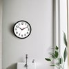 DAXSMY Wall Clock, Analog Clock 10 Inch, Silent Non-Ticking Wall Clocks Battery Operated Decorative for Kitchen, Office, Bedroom, Bathroom(Black)