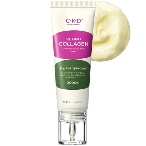 CKD RETINO Retinal and Collagen Molecule 300 Anti-Wrinkle Firming Face Cream 40ml (1.35 fl.oz.) - Low Molecular Weight ​Water Soluble Collagen (53%) Day & Night for Saggy Skin, Reduces Fine Lines