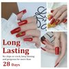 28g Dip Powder - Dark Red Color Nail Dipping Powder French Powder Pro Collection System Nail Art Starter Manicure Salon Home DIY for Girls Women Long-Lasting