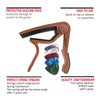 WINGO Guitar Capo for Acoustic and Electric Guitars - Rosewood Color with 5 Picks
