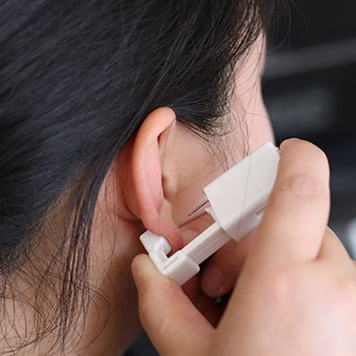Ear Piercing Gun 2 Pack Disposable Ear Piercing Gun Kit Safety Ear Piercing Kit Tool with 4MM Earring Studs Hypoallergenic Ear Piercing Kit