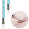 5 Pcs Silicone Nail Tools Dual Tipped Nail Art Sculpture Pen Rhinestone Nail Polish Carving Pen Rubber Tip Nail Brushes