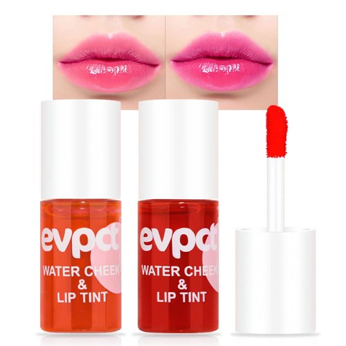 BINGBRUSH 2Pcs Bright Vivid Color Lip Tint With Vibrant, Moisturizing,Long-wear,Non-sticky,Lightweight Lip Stains Liquid Lipstick Rouge Lip Gloss Girls Women Gift Set