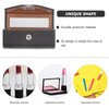 Beavorty Purse Holder PU Leather Lipstick Case with Mirror Lipstick Holder Portable Lipstick Organizer Travel Cosmetic Containers for Lipstick Gloss Black Small Stand