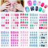 240 Pieces Fake Nails for Kids Girls Artificial Kids Press on Nails Full Cover Short Acrylic Stick On Nails False Nail Tips Kit for Children Little Girls Nail Art Decoration (Gradient)