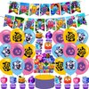 Blox Fruits Party Supplies,Blox Fruits Game Party Decorations Includes Banner, Cake Toppers, Balloon for Blox Game Party Decorations