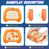 Acvens Quick Push Game for Kids 8-12,Pop Sensory Fidget Toys for Kids 6-12,Birthday Gifts for Boys and Girls (Orange)