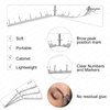 Eyebrow Ruler Stencils, Mapping Brow Tools Microblading Stickers Permanmemt Makeup Eyebrow Shaping Kit Self Adhesive Measurement Ruler for Tattoo Supplies (1 Bag - 10Pcs)