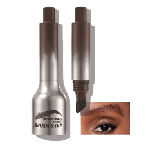 Liquid Eyebrow Brush, Liquid Microblading Eyebrow Pen, Brow-Fection Angled Brush & Dip-Chocolate, Brush Hair-Like Strokes Natural Shaping Outlining Filling Brow (CHOCOLATE)