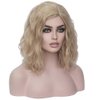 MAGQOO Blonde Wig Women Girls Short Curly Wavy Blonde Hair Wigs Blonde Bob Wig Synthetic Heat Resistant Cosplay Costume Wigs